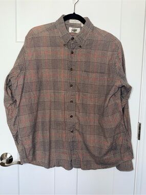 Field Gear Brown & Red Plaid Button Down